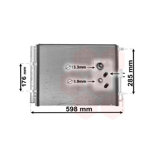 Kondensator, Klimaanlage VAN WEZEL 82005373 *** IR PLUS *** f&uuml;r HYUNDAI