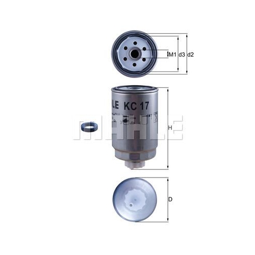 Kraftstofffilter KNECHT KC 17D f&uuml;r FIAT FORD HANOMAG HENSCHEL IVECO OPEL ROVER