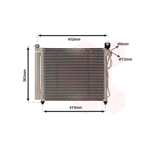 Kondensator, Klimaanlage VAN WEZEL 83005065 f&uuml;r KIA