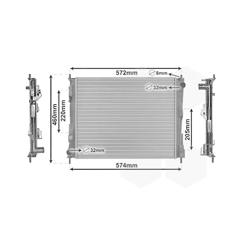 K&uuml;hler, Motork&uuml;hlung VAN WEZEL 43002375 f&uuml;r RENAULT