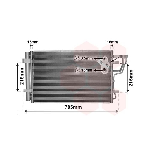 Kondensator, Klimaanlage VAN WEZEL 83005102 f&uuml;r HYUNDAI KIA