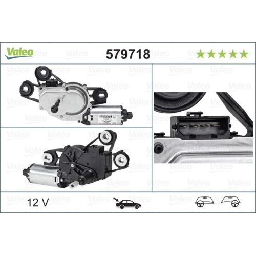 Wischermotor VALEO 579718 ORIGINAL TEIL f&uuml;r SEAT, hinten