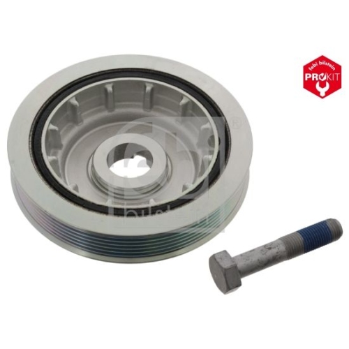 Febi Bilstein 47164 Riemenscheibe (entkoppelt) f&uuml;r Kurbelwelle, mit Schraube , 1 St&uuml;ck