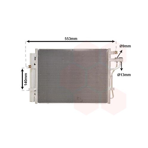 Kondensator, Klimaanlage VAN WEZEL 83005188 f&uuml;r KIA