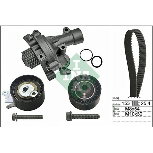 Wasserpumpe + Zahnriemensatz INA 530 0471 30 f&uuml;r CITRO&Euml;N PEUGEOT