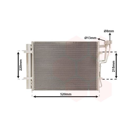 Kondensator, Klimaanlage VAN WEZEL 83005198 f&uuml;r KIA