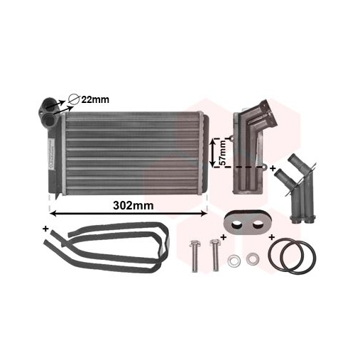 W&auml;rmetauscher, Innenraumheizung VAN WEZEL 58006201 *** IR PLUS *** f&uuml;r FORD SEAT