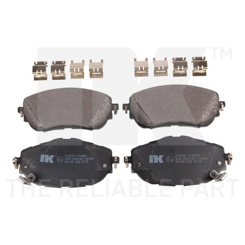 Bremsbelagsatz, Scheibenbremse NK 224599 f&uuml;r TOYOTA, Vorderachse