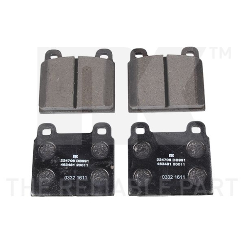 Bremsbelagsatz, Scheibenbremse NK 224706 f&uuml;r VW, Vorderachse