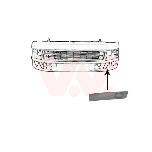 L&uuml;ftungsgitter, Sto&szlig;f&auml;nger VAN WEZEL 5790591 ** Equipart ** f&uuml;r VW, vorne links