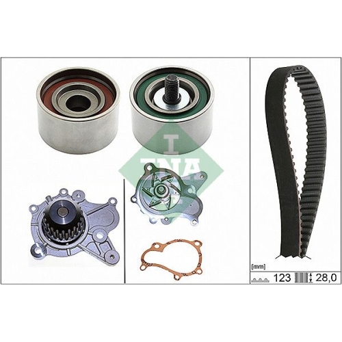 Wasserpumpe + Zahnriemensatz INA 530 0502 30 f&uuml;r HYUNDAI KIA