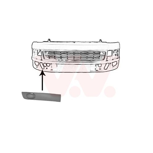 L&uuml;ftungsgitter, Sto&szlig;f&auml;nger VAN WEZEL 5790592 ** Equipart ** f&uuml;r VW, vorne rechts