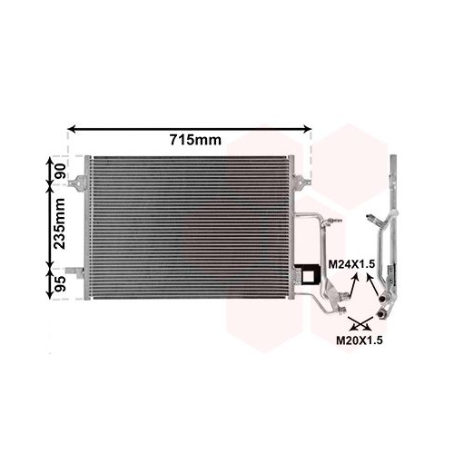 Kondensator, Klimaanlage VAN WEZEL 03005140 f&uuml;r AUDI VW VW/SEAT