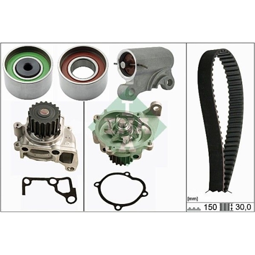 Wasserpumpe + Zahnriemensatz INA 530 0519 30 f&uuml;r MAZDA