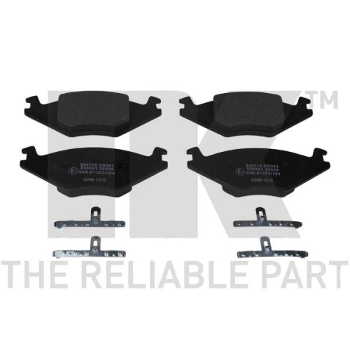 Bremsbelagsatz, Scheibenbremse NK 224715 f&uuml;r AUDI SEAT SKODA VW, Vorderachse