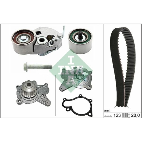 Wasserpumpe + Zahnriemensatz INA 530 0542 30 f&uuml;r HYUNDAI KIA