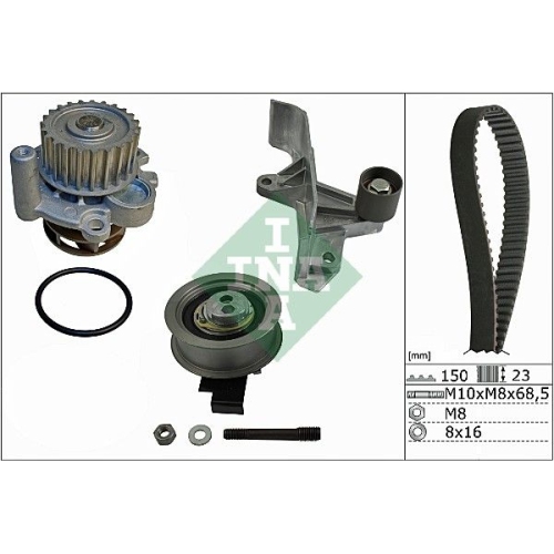 Wasserpumpe + Zahnriemensatz INA 530 0546 30 f&uuml;r AUDI SEAT SKODA VW VW (SVW)