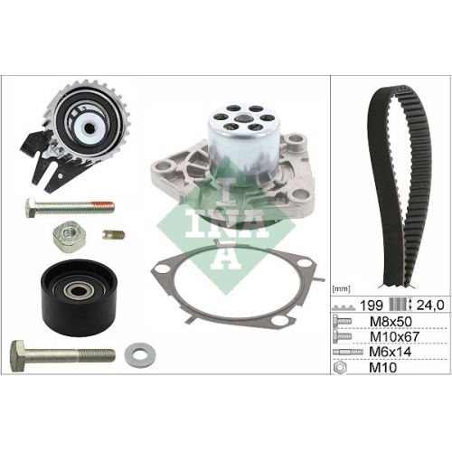 Wasserpumpe + Zahnriemensatz INA 530 0562 30 f&uuml;r ALFA ROMEO CHRYSLER FIAT LANCIA