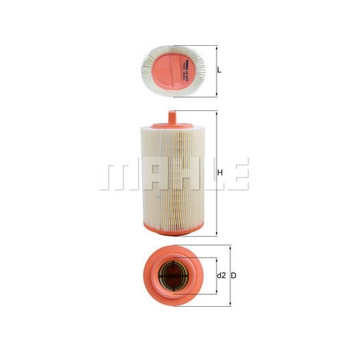 Luftfilter KNECHT LX 1277 f&uuml;r MERCEDES-BENZ