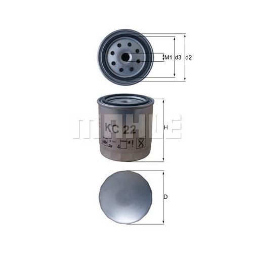Kraftstofffilter KNECHT KC 22 f&uuml;r FORD GMC MERCEDES-BENZ VAG O & K PERKINS