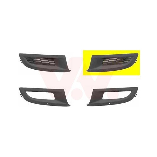L&uuml;ftungsgitter, Sto&szlig;f&auml;nger VAN WEZEL 5829591 ** Equipart ** f&uuml;r VW, vorne links