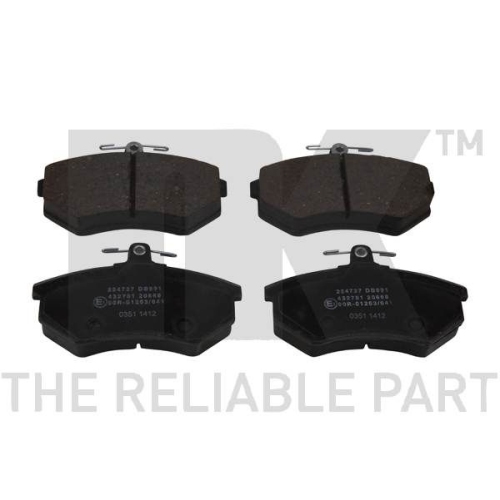 Bremsbelagsatz, Scheibenbremse NK 224727 f&uuml;r AUDI SEAT SKODA VW, Vorderachse