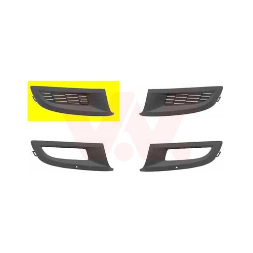 L&uuml;ftungsgitter, Sto&szlig;f&auml;nger VAN WEZEL 5829592 ** Equipart ** f&uuml;r VW, vorne rechts
