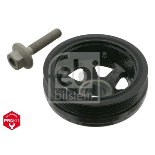 Febi Bilstein 33558 Riemenscheibe (entkoppelt) f&uuml;r Kurbelwelle, mit Schraube , 1 St&uuml;ck