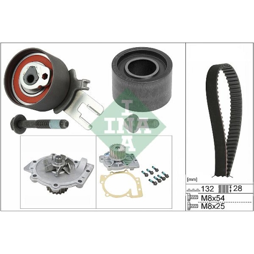 Wasserpumpe + Zahnriemensatz INA 530 0582 30 f&uuml;r VOLVO