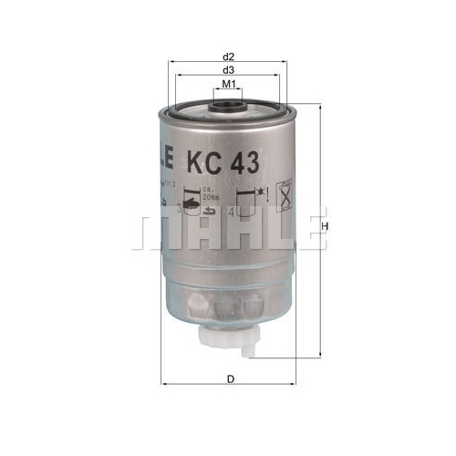 Kraftstofffilter KNECHT KC 43 f&uuml;r HANOMAG HENSCHEL IVECO MAN