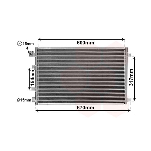 Kondensator, Klimaanlage VAN WEZEL 13005281 f&uuml;r NISSAN