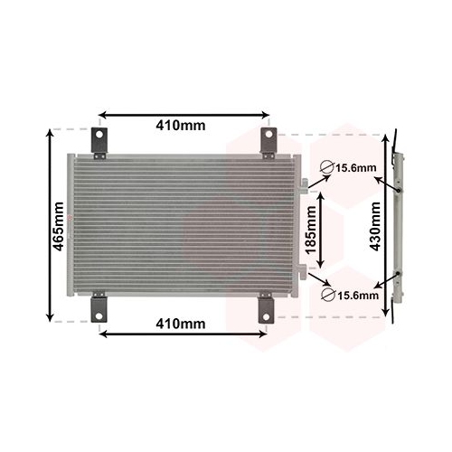 Kondensator, Klimaanlage VAN WEZEL 17005302 f&uuml;r FIAT FIAT / LANCIA