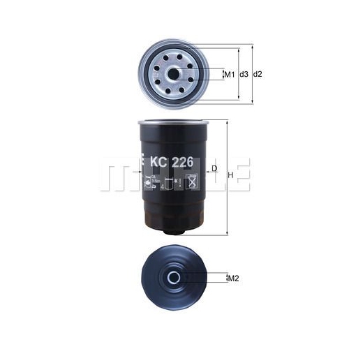 Kraftstofffilter KNECHT KC 226 f&uuml;r HYUNDAI KIA