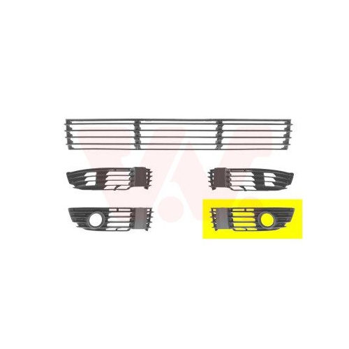 L&uuml;ftungsgitter, Sto&szlig;f&auml;nger VAN WEZEL 5837593 ** Equipart ** f&uuml;r VW, vorne links