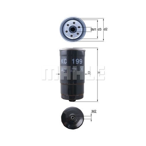 Kraftstofffilter KNECHT KC 199 f&uuml;r HYUNDAI