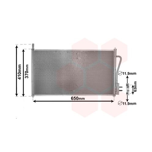 Kondensator, Klimaanlage VAN WEZEL 18005268 *** IR PLUS *** f&uuml;r FORD