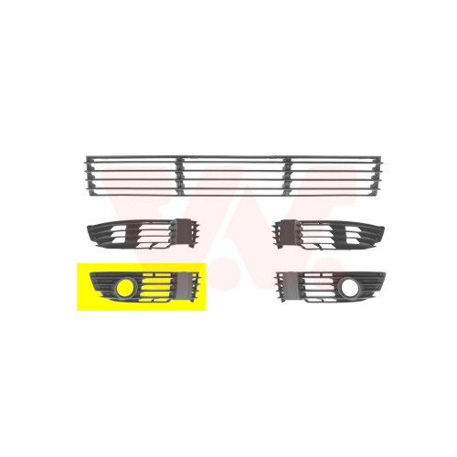 L&uuml;ftungsgitter, Sto&szlig;f&auml;nger VAN WEZEL 5837594 ** Equipart ** f&uuml;r VW, vorne rechts