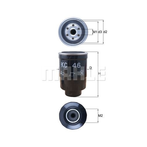 Kraftstofffilter KNECHT KC 46 f&uuml;r DAIHATSU FORD GMC ISUZU MAZDA OPEL SUZUKI