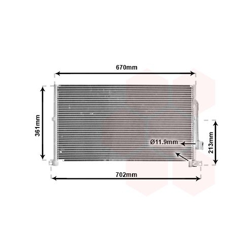 Kondensator, Klimaanlage VAN WEZEL 18005302 f&uuml;r FORD