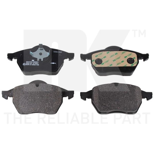 Bremsbelagsatz, Scheibenbremse NK 224734 f&uuml;r AUDI SEAT SKODA VW, Vorderachse