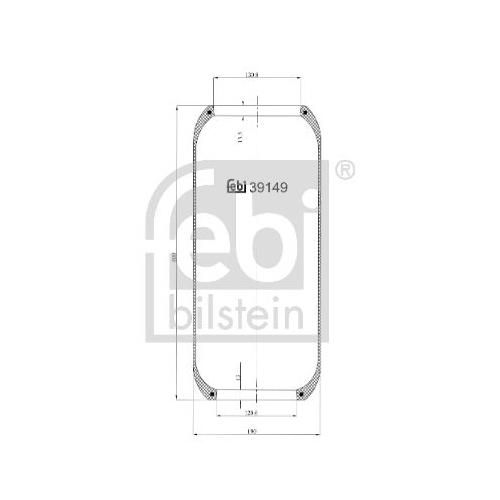 Febi Bilstein 39149 Luftfederbalg ohne Kolben , 1 St&uuml;ck