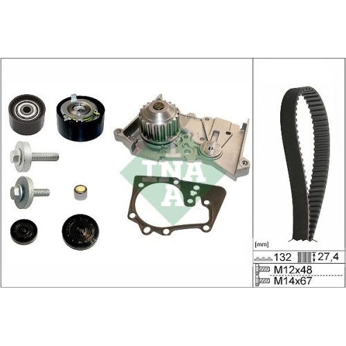 Wasserpumpe + Zahnriemensatz INA 530 0639 30 f&uuml;r RENAULT