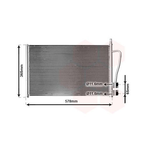 Kondensator, Klimaanlage VAN WEZEL 18005328 f&uuml;r FORD