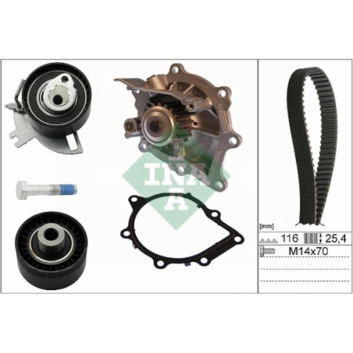 Wasserpumpe + Zahnriemensatz INA 530 0691 30 f&uuml;r CITRO&Euml;N FORD OPEL PEUGEOT