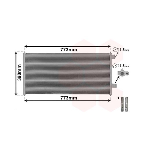 Kondensator, Klimaanlage VAN WEZEL 18005361 *** IR PLUS *** f&uuml;r FORD