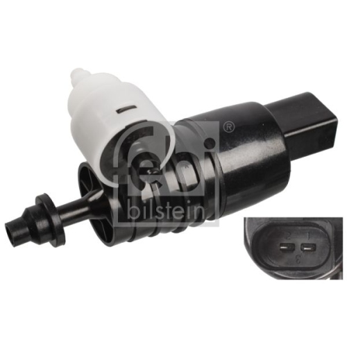 Febi Bilstein 107463 Waschwasserpumpe f&uuml;r Scheiben- und Scheinwerferreinigungsanlage, mit Dichtring, 1 St&uuml;ck