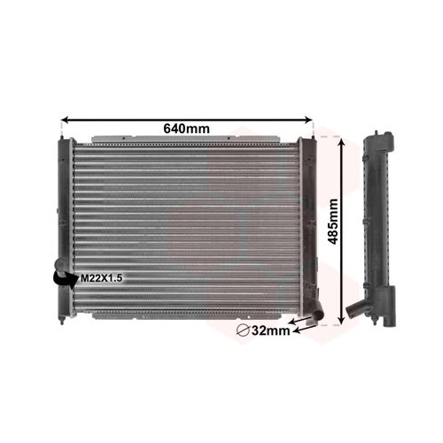 K&uuml;hler, Motork&uuml;hlung VAN WEZEL 58002034 f&uuml;r VW, f&uuml;r Fahrzeuge mit Klimaautomatik