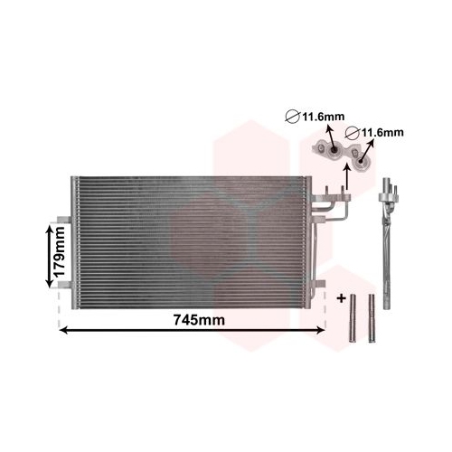 Kondensator, Klimaanlage VAN WEZEL 18005367 *** IR PLUS *** f&uuml;r FORD