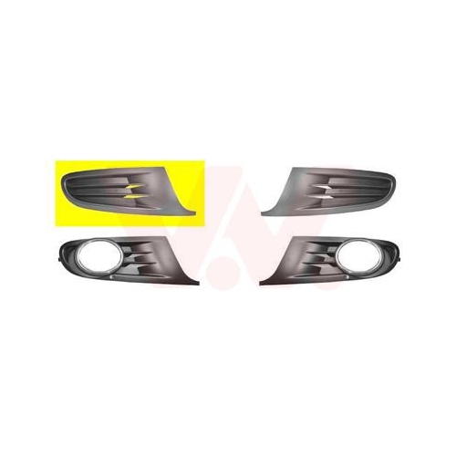 L&uuml;ftungsgitter, Sto&szlig;f&auml;nger VAN WEZEL 5863592 ** Equipart ** f&uuml;r VW, vorne rechts