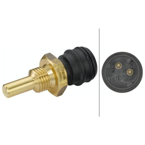 Sensor, K&uuml;hlmitteltemperatur HELLA 6PT 009 107-491 f&uuml;r MACK MERCEDES-BENZ EVOBUS